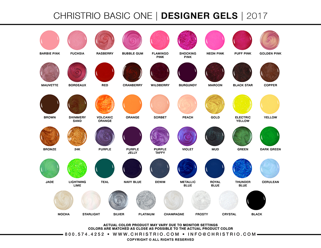 Color Gels Color Chart