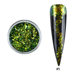 Gold-Green Crystal Chameleon Flakes